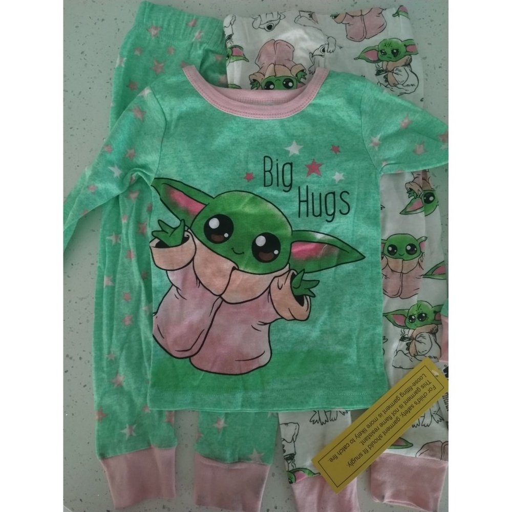 Disney Star Wars Baby Yoda 3 piece PJs set. Size 4Y